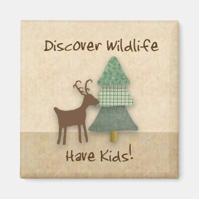 Funny Discover Wildlife Magnet (Front)