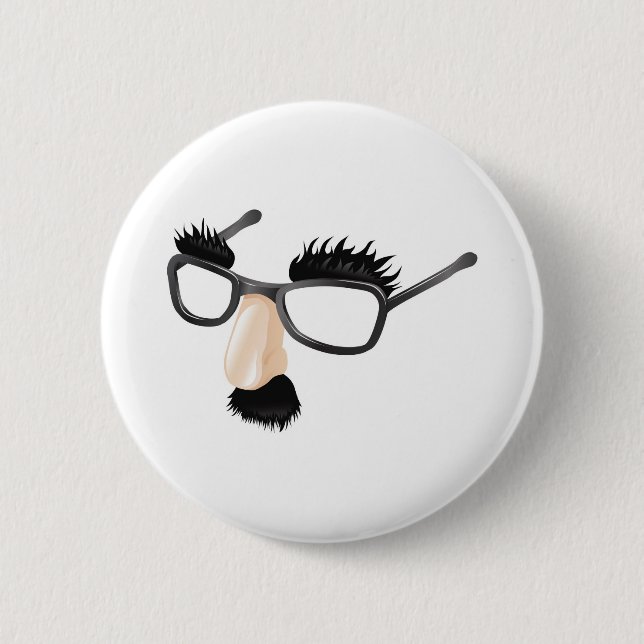 Funny disguise illustration 2 inch round button (Front)