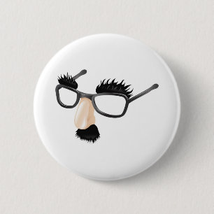 Funny disguise illustration 2 inch round button