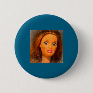 Funny Disgusting Doll Face Meme 2 Inch Round Button