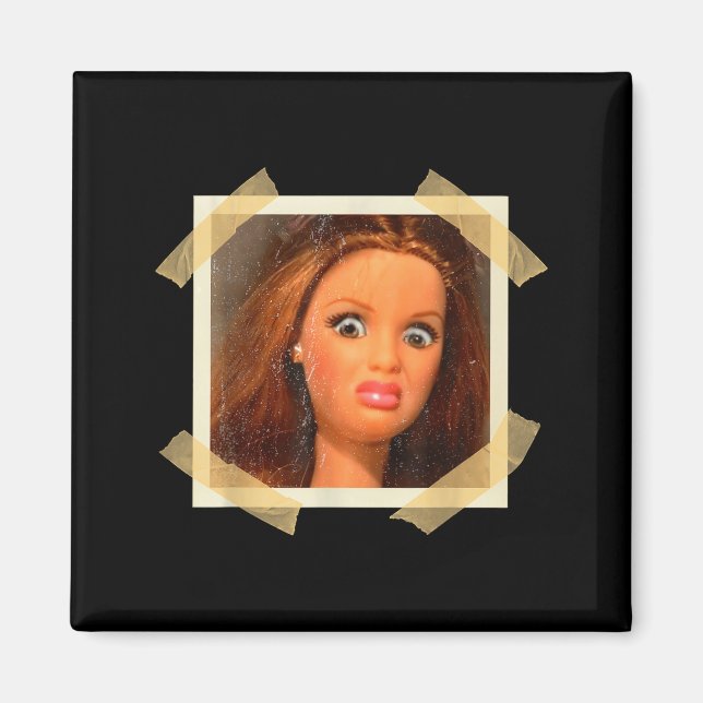 Funny Disgusting Doll Face Meme Hilarious Sarcasti Magnet (Front)
