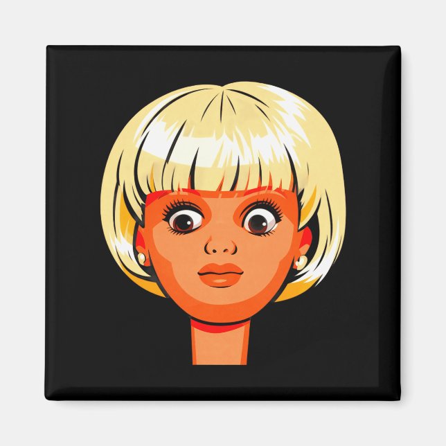 Funny Disgusting Doll Face Meme Premium Tri-blend  Magnet (Front)