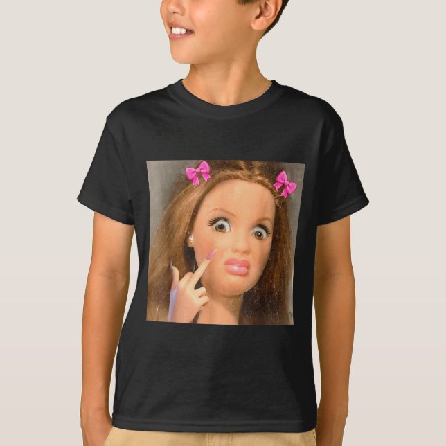 Funny Disgusting Doll Face Meme  T-Shirt (Front)