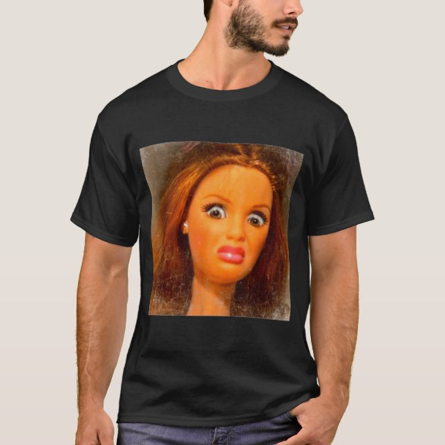 Funny Disgusting Doll Face Meme  T-Shirt (Front)