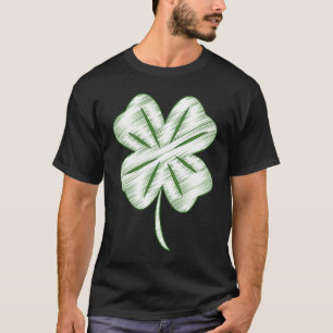 Funny Distressed Four Leaf Clover St Patrick's Day T-Shirt