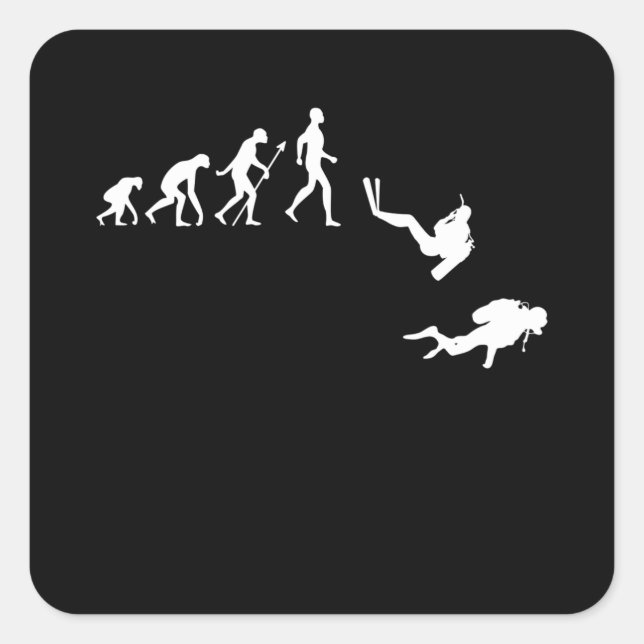 Funny Diver Gift for Diving & Water fans Square Sticker (Front)
