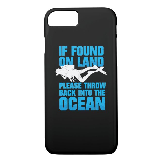 Funny Diver Gift - If found on Land Case-Mate iPhone Case (Back)