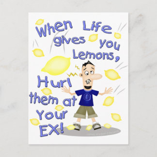 Funny Divorce / Ex-Husband Cartoon Postcard