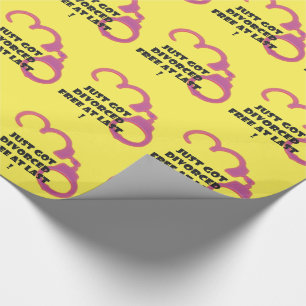 Funny Divorce free at last Wrapping Paper