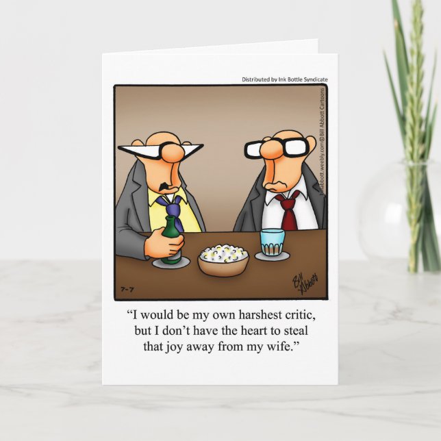 Funny Divorce Humour Greeting Card (Front)