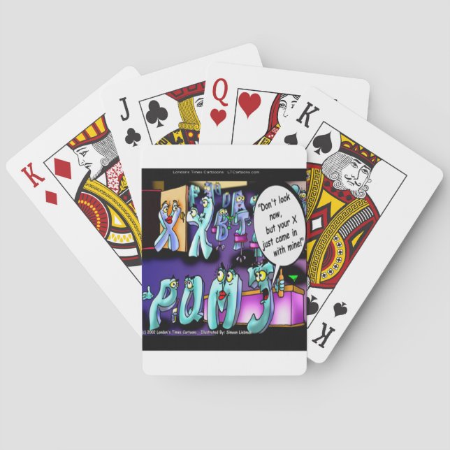 Funny Divorce My Ex & Yours Playing Cards (Back)