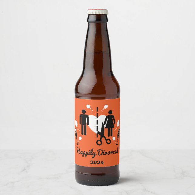 Funny Divorce Sympathy Gifts  Beer Bottle Label (Front)
