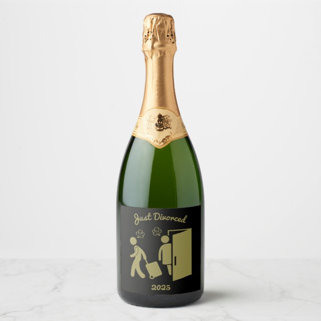 Funny Divorce Sympathy Gifts  Sparkling Wine Label (Front)