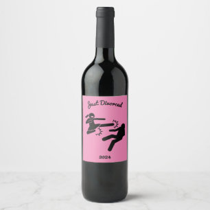 Funny Divorce Sympathy Gifts Wine Label