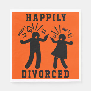 Funny Divorce Sympathy Party Napkin