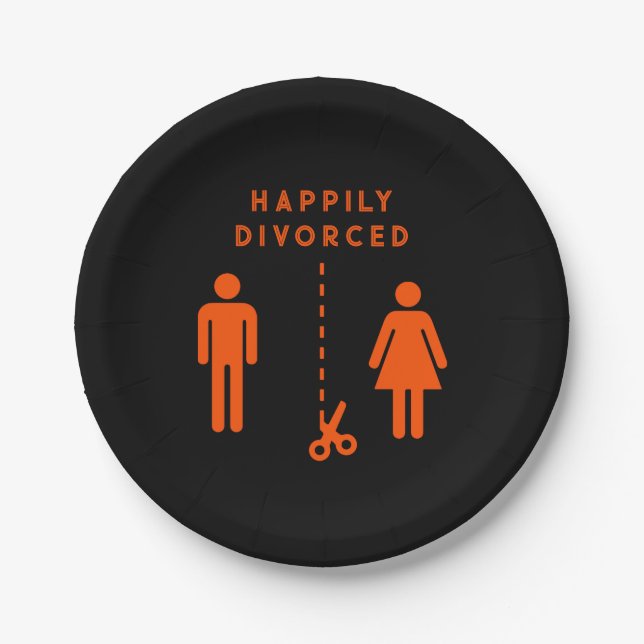 Funny Divorce Sympathy Party Paper Plate (Front)