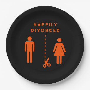 Funny Divorce Sympathy Party Paper Plate
