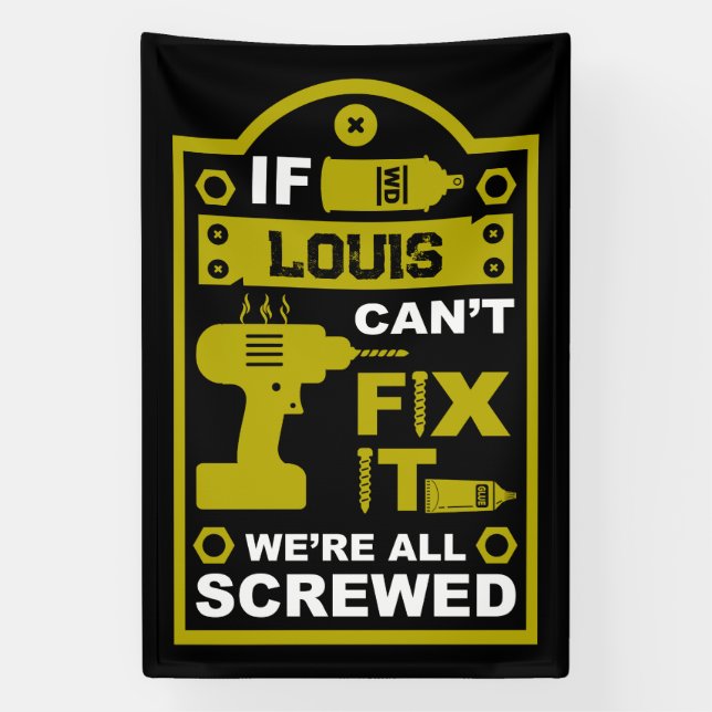Funny DIY Fix It Repair Banner (Vertical)