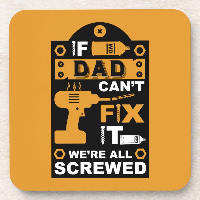Funny DIY Fix It Repair Coaster (Front)