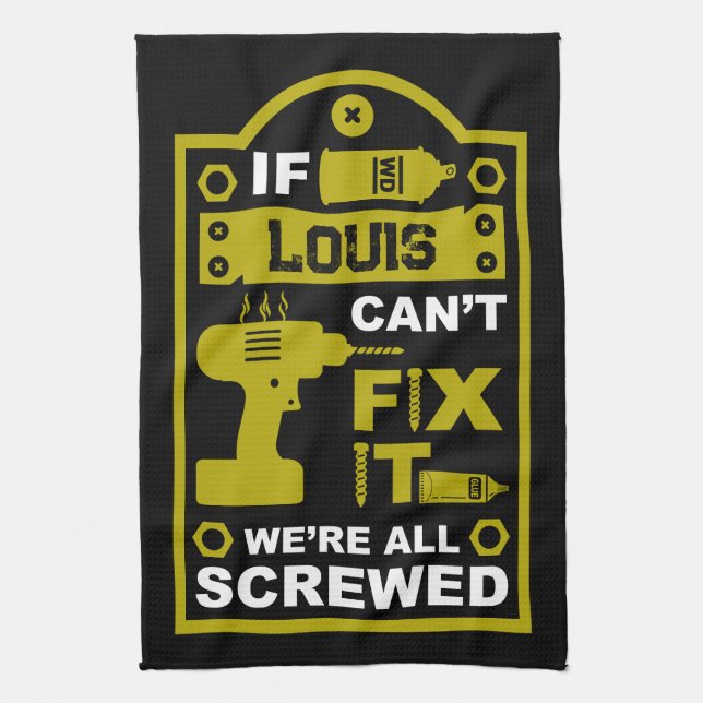 Funny DIY Fix It Repair Kitchen Towel (Vertical)