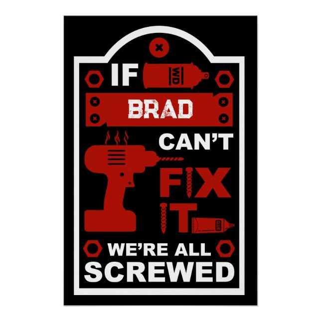 Funny DIY Fix It Repair Poster (Front)