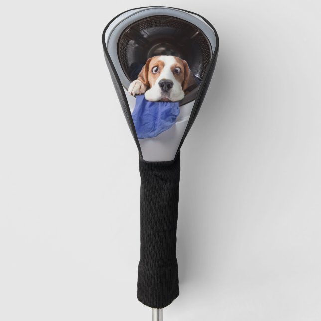 Funny dizzy beagle delicate washing golf head cover (Front)
