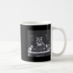 Funny Dj Raccoon House Party Sound Tech Music Tras Coffee Mug