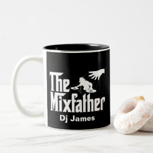 Funny DJ The Mixfather Disc Jockey Remix Two-Tone Coffee Mug
