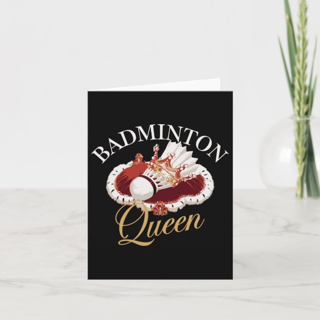 Funny Dminton Player Love Shuttle Design 10  Card (Front)