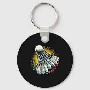 Funny Dminton Player Love Shuttle Design 22 Keychain