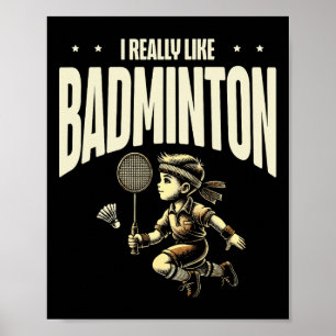 Funny Dminton Player Love Shuttle Design 4 Poster