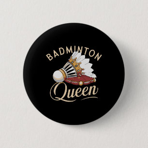 Funny Dminton Player Love Shuttle Design 8 2 Inch Round Button