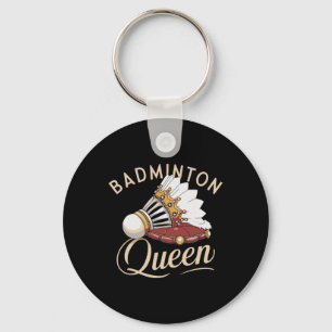 Funny Dminton Player Love Shuttle Design 8 Keychain