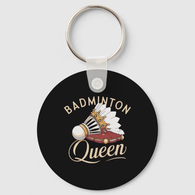 Funny Dminton Player Love Shuttle Design 8  Keychain (Front)