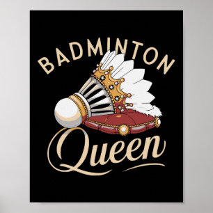 Funny Dminton Player Love Shuttle Design 8 Poster