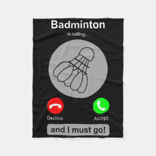 Funny Dminton Shirt Dminton Calling Quote Dminton  Fleece Blanket