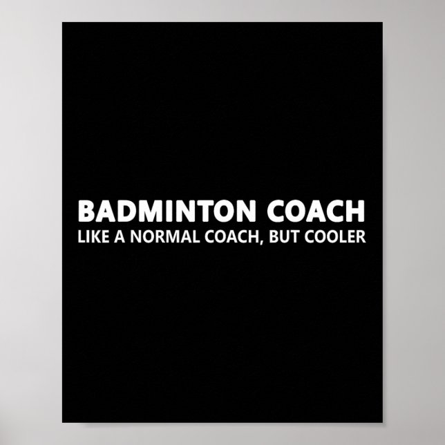 Funny Dminton Trainer Definition Dminton Coach  Poster (Front)