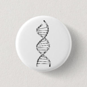 Funny DNA Cycling Bicycle Chain Mountain Bike Love 1 Inch Round Button