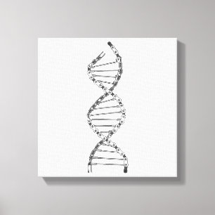 Funny DNA Cycling Bicycle Chain Mountain Bike Love Canvas Print