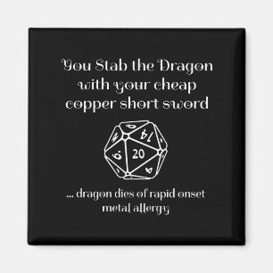 Funny Dnd Gift For Role Playing Games Rpg Magnet