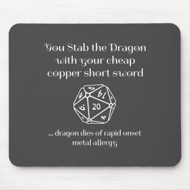 Funny Dnd Gift For Role Playing Games Rpg  Mouse Pad (Front)