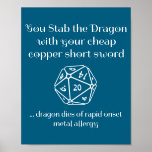 Funny Dnd Gift For Role Playing Games Rpg  Poster