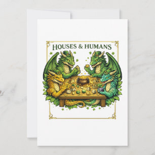 Funny DnD Houses and Humans for Gamers Dungeons Invitation