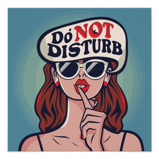 Funny Do Not  Disturb Poster (Front)