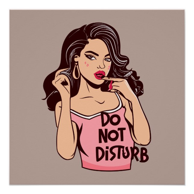 Funny Do Not  Disturb Poster (Front)