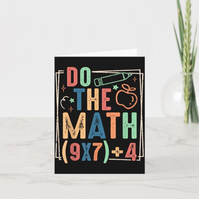 Funny Do The Math 67 Meme Six Seven Boy Girl Teach Card (Front)