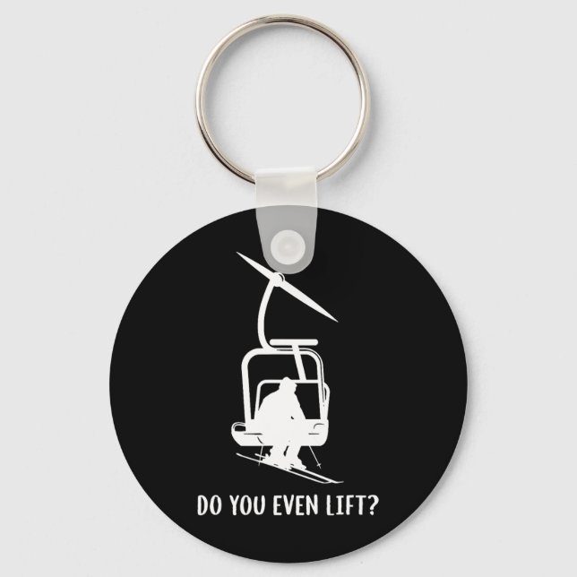 Funny Do You Even Lift Ski  Keychain (Front)