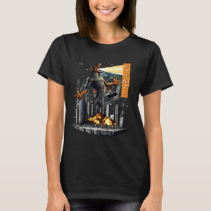Funny Doberman Dog Kaiju Monster Japanese T-Shirt