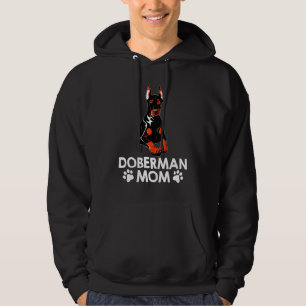 Funny Doberman Mom Art For Women Girl Dog Mother' Hoodie