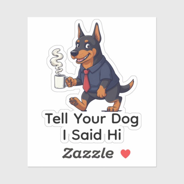 Funny Doberman Pinscher Business Suit Coffee  (Sheet)
